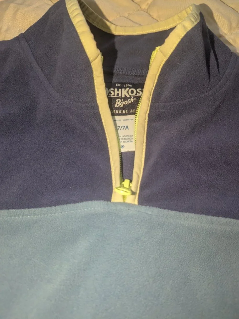 Osh Kosh B'Gosh Color Block 1/4 Zip Jacket 7/7A